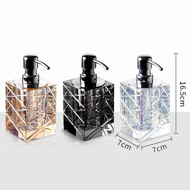 Luxury Skincare Bottles - モダンミニマリストクリスタルガラス容器高級バスルームポンプディスペンサースキンケアローション収納空ボトル