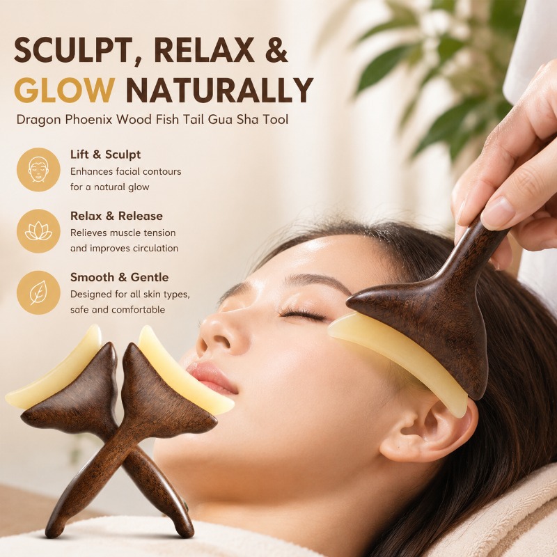 Luxury Skincare Tools - 多機能フェイシャルグアシャボード経絡浚渫ツボペン腱スクレーピングマッサージスティックポータブルスパ理学療法