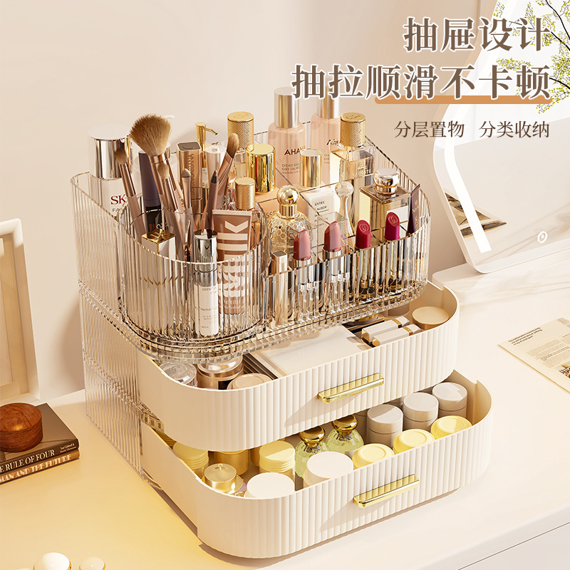 アクリル製高級オーガナイザードロワー360度回転ブラシホルダ - Luxury Skincare Tools のレビューと価格