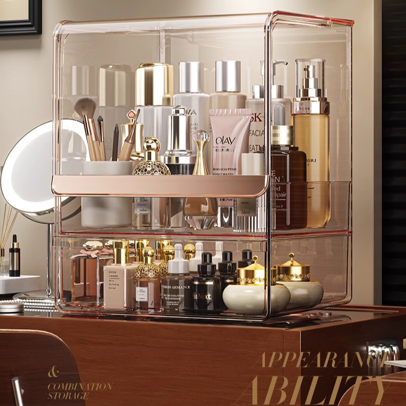高級化粧品オーガナイザー アクリル スキンケア バニティ タ - Luxury Skincare Collection のレビューと価格