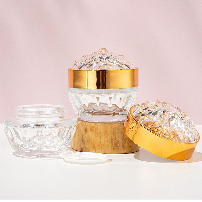 高級ダイヤモンド50gガラス製フェイスクリームジャー（蓋付き - Luxury Skincare Bottles のレビューと価格