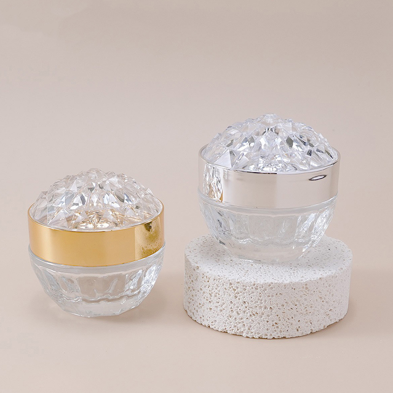 高級ダイヤモンド50gガラス製フェイスクリームジャー（蓋付き - Luxury Skincare Bottles のレビューと価格