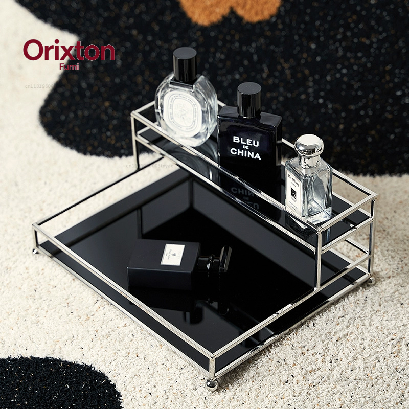 ライトラグジュアリーブラックデスクトップメタルオーガナイザー - Luxury Skincare Tools のレビューと価格