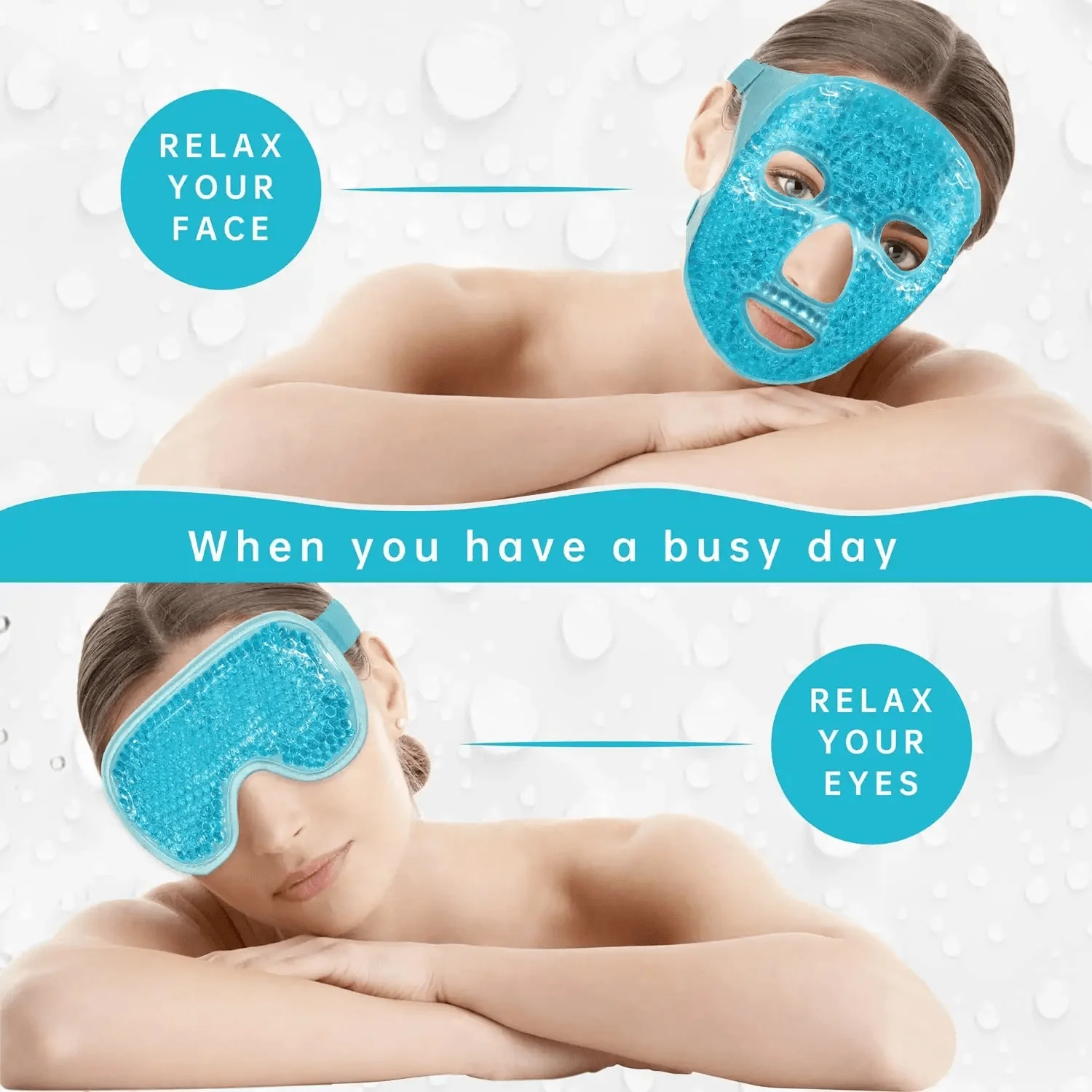 ジェル冷却アイスフェイスアイマスクフェイシャルマスクホットコ - Luxury Skincare Tools のレビューと価格