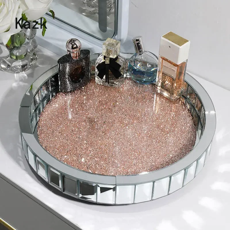 豪華なダイヤモンドインレイのガラス収納トレイ,装飾的なアクセ - Luxury Skincare Bottles のレビューと価格