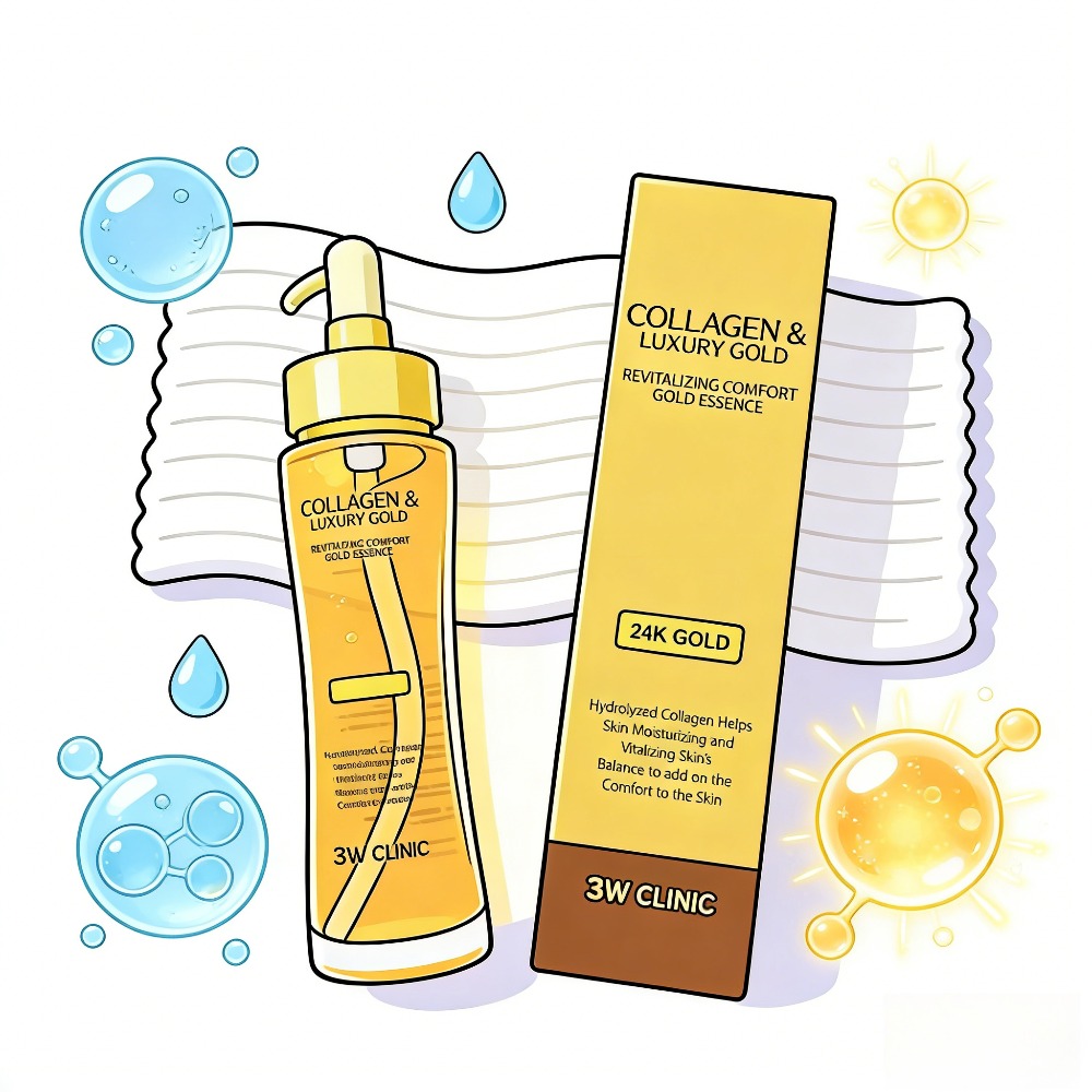 3WCLINIC コラーゲン＆ラグジュアリーゴールド24Kゴ - Luxury Skincare In Korea のレビューと価格